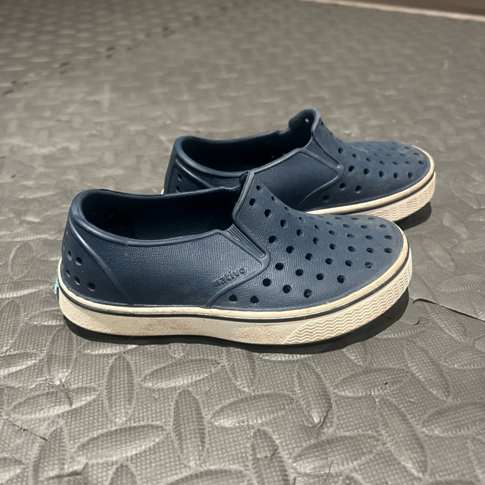 Native Navy Blue Kids Slip-On Shoes